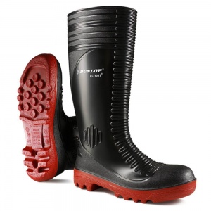 Dunlop Ribbed Construction Safety Wellington Boots