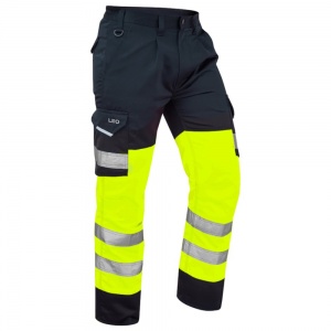 High Visibility Superior Yellow & Navy Cargo Trousers ENISO 20471