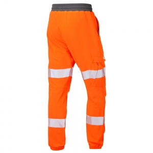 High Visibility Orange Leo Hawkridge Stretch Jogging Trouser