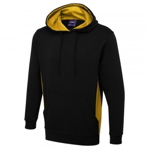 Premium Unisex Two Tone Uneek Hooded Sweatshirt In 5 Colours