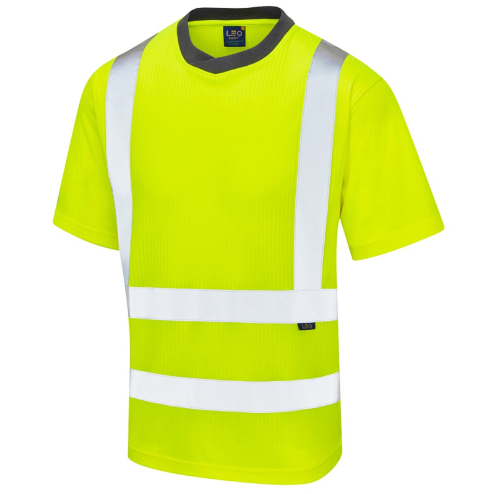 Leo T01 Newport Comfort Eco-Viz High Visibility Yellow T-Shirt