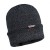 Black Reflective Knit Beenie Hat Insulatex Lined