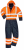 High Visibility Orange & Navy Lined Waterproof Coverall S485