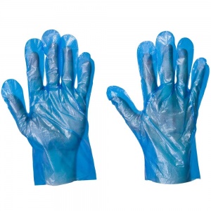 Blue P.E. Disposable Lightweight Gloves Great To Keep In The Car