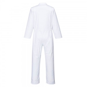 White Food Coveralls With Internal Breast Pocket