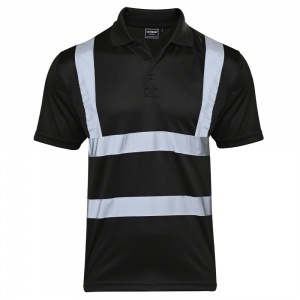 High Visibility Black Polo Shirt