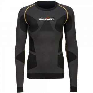 B173 - Portwest Dynamic Air Baselayer Top Charcoal Grey