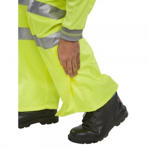 High Visibility Yellow Waterproof Breathable Overtrousers EN471