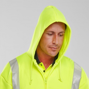 High Visibility Yellow Hooded Full Zip Sweatshirt