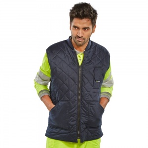 High Visibility Yellow Reversible Bodywarmer