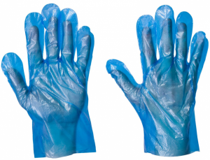 Blue P.E. Disposable Lightweight Gloves