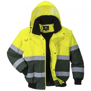 High Visibility Yellow-Green X-Range Waterproof Bomber Jacket