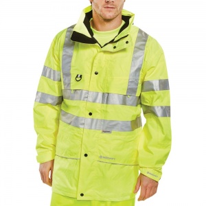 High Visibility Yellow Carnoustie Breathable Waterproof Jacket