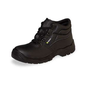 Black Safety Chukka Boot With Steel Toe Cap And Midsole