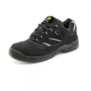 Safety Trainer Shoe - Black With Steel Toe Cap And Midsole