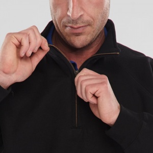 Quarter Zip Premium Sweatshirt in Black Or Navy Blue