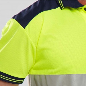 High Visibility Yellow & Navy Polo Shirt