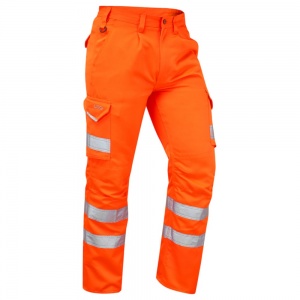 High Visibility Orange Superior Rail Spec Cargo Trousers