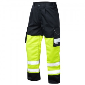High Visibility Superior Yellow & Navy Cargo Trousers ENISO 20471