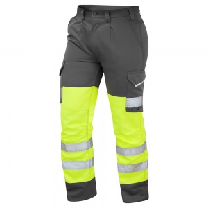 High Visibility Superior Yellow & Grey Cargo Trousers ENISO 20471