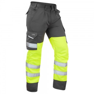 High Visibility Superior Yellow & Grey Cargo Trousers ENISO 20471