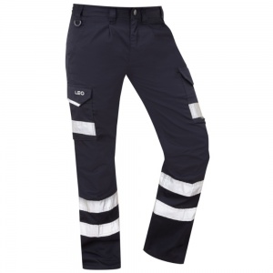 High Visibility Black Or Navy Leo Superior Cargo Trousers CT02