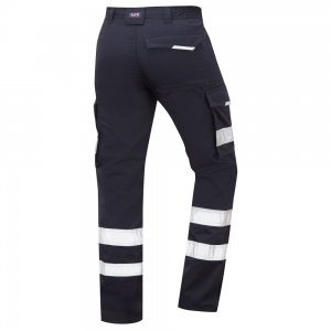 High Visibility Black Or Navy Leo Superior Cargo Trousers CT02