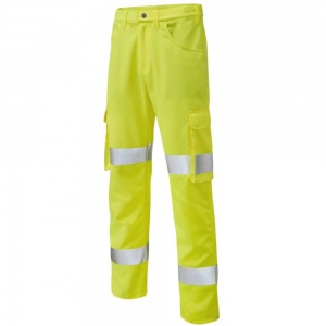 Leo Yelland CT03 Lightweight Hi-Vis Yellow Cargo Trousers