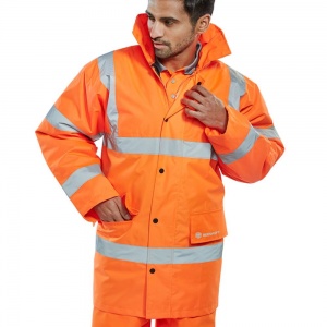 High Visibility Orange Waterproof Traffic Jacket