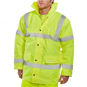 High Visibility Waterproof Yellow Traffic Jacket EN ISO 20471