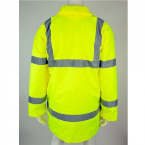 High Visibility Waterproof Yellow Traffic Jacket EN ISO 20471