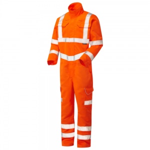 Leo Molland Poly Cotton Orange Coverall Class 3 & RIS-3279-TOM Rail Standards