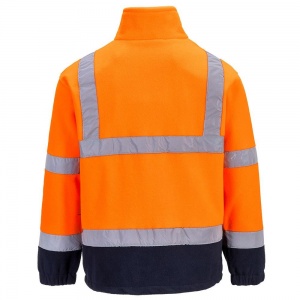 High Visibility F301 Orange & Navy Two-Tone Fleece Jacket