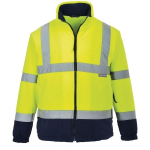 High Visibility F301 Yellow & Navy Two-Tone Fleece Jacket