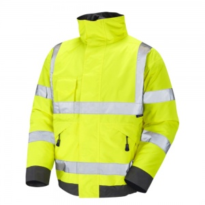 High Visibility J01 Superior Yellow Waterproof Bomber Jacket ENISO20471 Class 3