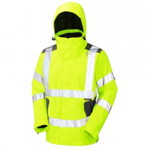 Leo Exmoor Premium High Visibility Yellow Breathable Waterproof Jacket