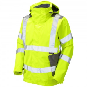 Leo Exmoor Premium High Visibility Yellow Breathable Waterproof Jacket