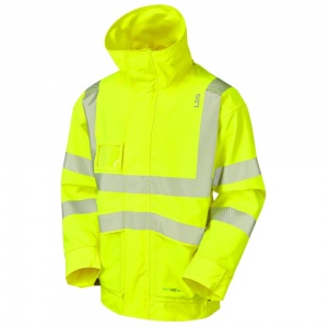 High Visibility J05 Breathable Superior Yellow Waterproof Bomber Jacket ENISO20471