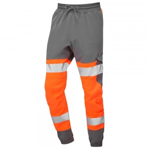 High Visibility Orange & Grey Leo Hawkridge Stretch Jogging Trouser
