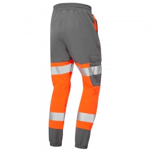 High Visibility Orange & Grey Leo Hawkridge Stretch Jogging Trouser