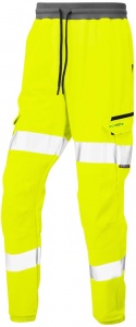 High Visibility Yellow Leo Hawkridge Stretch Jogging Trouser