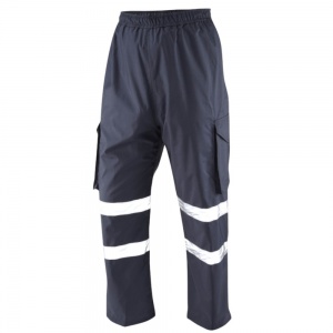 High Visibility Navy Blue Superior Appledore Waterproof Cargo Overtrousers