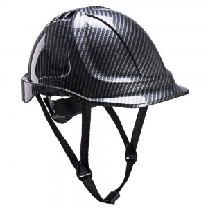 Endurance Carbon Fibre Look Safety Helmet Grey PC55