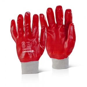Red PVC Coated Glove