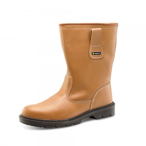 Safety Leather Rigger Boots With Steel Toe Cap And Mid Sole
