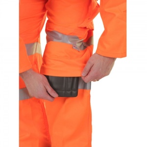 High Visibility Orange Boilersuit/Coverall RIS-3279-TOM - Railway Use Certified & EN ISO20471 Class 3