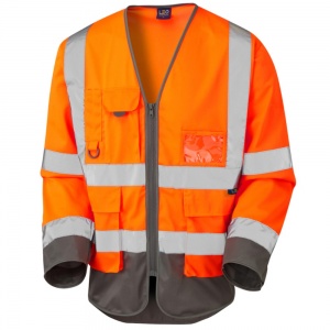 High Visibility Superior Orange & Grey Lightweight Jacket ENISO 20471 Class 3