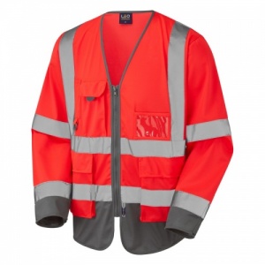 High Visibility Superior Red & Grey Lightweight Jacket ENISO 20471 Class 3