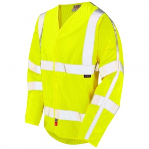 Meshaw Limited Flame Spread / Anti-Static Hi-Vis Yellow Sleeved Waistcoat