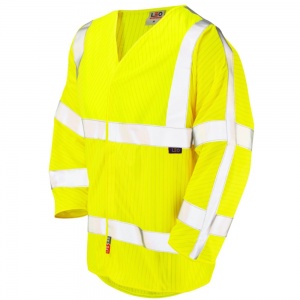 Sticklepath Limited Flame Spread / Anti-Static Hi Vis Yellow 3/4 Sleeved Waistcoat